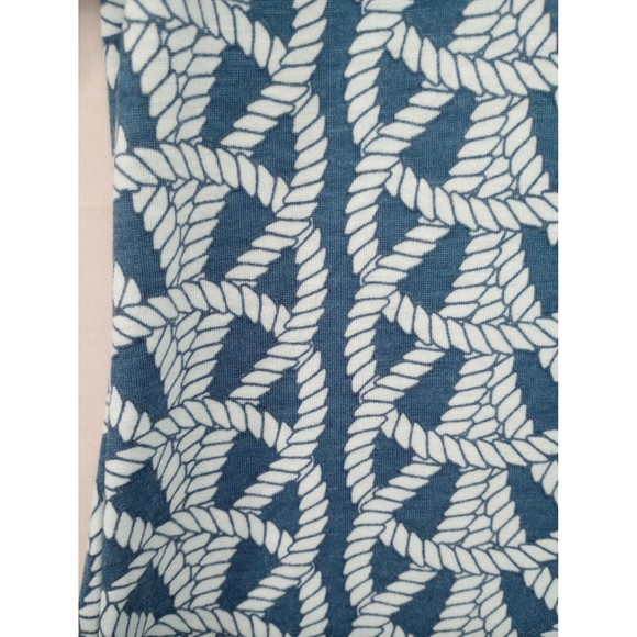 NWOT LuLa Roe Dress Women's SZ L Casual Nautical Rope Pattern Blue Shift Beachy - Picture 6 of 16
